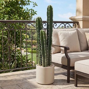 HOMCOM Sztuczna roślina kaktusowa 95 cm z doniczką jak prawdziwa do domu, biura, zielona dekoracja | Aosom PL