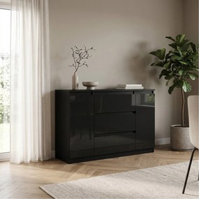 Komoda NUDO 120 cm do Salonu Sypialni Czarny