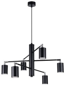 Czarny industrialny żyrandol z reflektorami - 5X A394 L5-F73