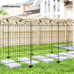 Outsunny Ogrodzenie Siatkowe Vintage Czarne Odporność na Warunki Atmosferyczne 365x0.8x112cm | Aosom PL