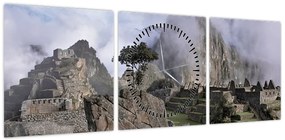 Obraz - Machu Picchu (z zegarem) (90x30 cm)