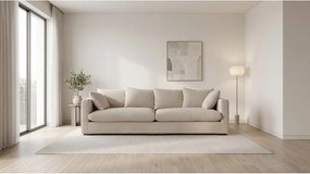 Beżowa sztruksowa sofa 266 cm Comfy – Scandic