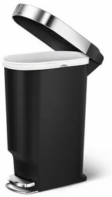 Simplehuman Owalny kosz na śmieci z pedałem 40 l,czarny
