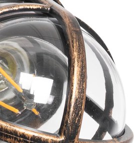 Winylowa lampa ścienna zewnętrzna antyczne złoto IP54 - Joeri