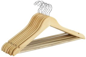 Wieszaki na ubrania ECO profilowane, drewniane, 8 sztuk, WENKO