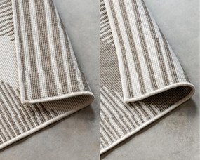 Dywan dwustronny zewnętrzny Gemini romby brązowo-kremowy 80 cm x 150 cm