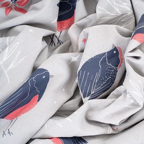 4Home Pościel bawełniana Winter Robin, 140 x 200 cm, 70 x 90 cm