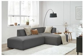 Ciemnoszary narożnik modułowy (prawostronny/w kształcie litery L) Megeve – Bobochic Paris