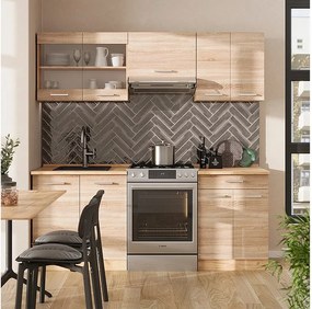 Aneks kuchenny dąb sonoma/goldkraft 200x60x81.6 r-line