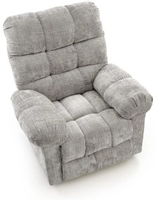 Fotel wypoczynkowy elektrycznie rozkładany popielaty AMORE