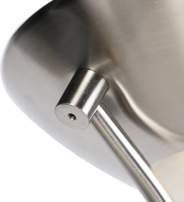 Stalowa lampa podłogowa z lampką do czytania, w tym LED i ściemniacz - Diva 2