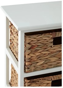 Biały/naturalny regał łazienkowy z litego drewna paulowni 41x70 cm Padstow – Premier Housewares