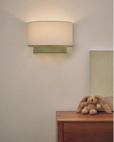 Białao-urkusowa lampa dziecięca z tekstylnym kloszem Bianella – Kave Home