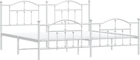 Białe metalowe łóżko industrialne 200x200 cm S6-F23