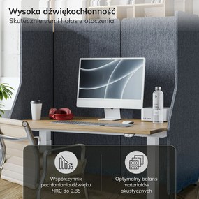 Parawan akustyczny SADIE Carbon Fog 240/145 cm