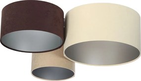 Minimalistyczna plafoniada ze srebrnym wnętrzem abażura F8-G43