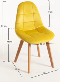 Zestaw 4 Krzese Kelen Aksamitne