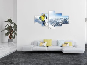 Obraz - Narciarz (125x70 cm)