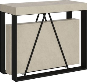 Konsola rozkładana 90x40/300cm Sketa kaszmir rama w kolorze antracytu