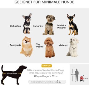 Outsunny Wózek dla Psa Kota Składany Oxford Tkanina Czerwony do 20kg | Aosom PL