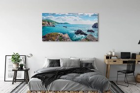 Obraz canvas na ścianę Greckie Góry nad Lazurowym Morzem