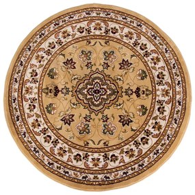 Beżowy okrągły dywan ø 133 cm Sherbone – Flair Rugs