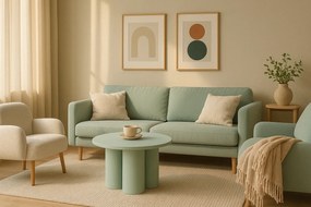 Miętowy matowy stolik kawowy 80 cm W2-N49