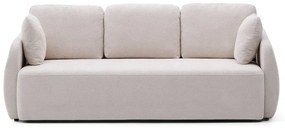 Kremowa rozkładana sofa z tkaniny szenilowej 225 cm Laira – Kave Home