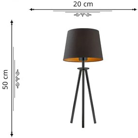 Lampa ze stożkowym abażurem na srebrnym stelażu - EX921-Bergel Lonsa