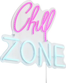 Neonowa lampa ścienna różowo-niebieska z LED - Chill Zone