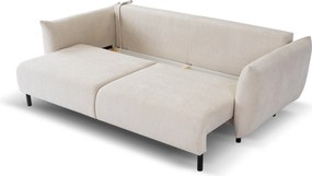 Masseno Sofa UNO z funkcją spania i pojemnikiem na pościel, Rozkładana sofa - Beżowy, OVER THE HORIZON 03