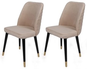 Zestaw krzeseł do jadalni Hugo Cream and Black, 2szt.
