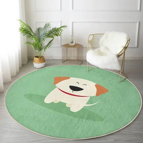 Zielony dywan dziecięcy ø 80 cm Comfort – Mila Home