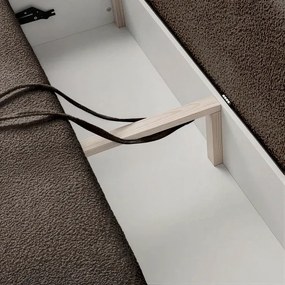 Sofa z Funkcją Spania ARVETO Mocca Boucle Nowoczesna