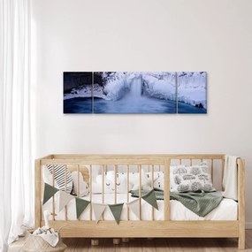 Obraz wodospadu zimą (170x50 cm)