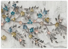 Obraz na szkle - Na gałęzi - abstrakcja (70x50 cm)