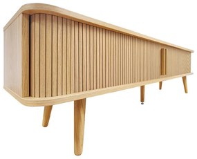 Szafka pod TV w dekorze dębu w naturalnym kolorze 178x50x40 cm Rove – Woodman