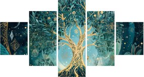 Obraz – Drzewo życia we wszechświecie (125x70 cm)