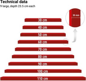 Półka ścienna Stilista Volato, 60 cm, ciemne drewno