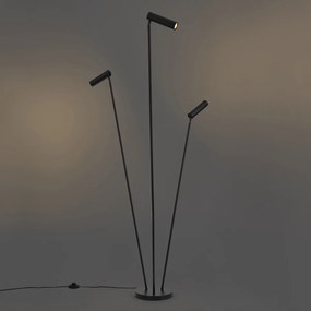 Nowoczesna lampa podłogowa czarna 3-źródła światła GU10 35mm - Thomas