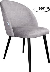 Krzesło Colin tkanina Vogue noga metalowa krzesło tapicerowane premium : Kolor nogi - Czarna stożek, Kolor tkaniny - VOGUE - VOGUE 14, Typ siedziska - Siedzisko obrotowe 360°