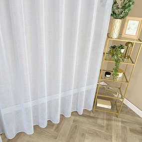 Firana Iskierka lekka batystowa jak len z ołowianką połysk - wys. 300 cm