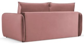 Różowa aksamitna rozkładana sofa 194 cm Vienna – Cosmopolitan Design