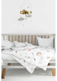 Biała pościel dziecięca do łóżeczka z bawełny renforcé 100x150 cm Abc – Mijolnir