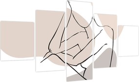 Obraz - Kobieta linia sztuki ciała N⁰1 (125x70 cm)
