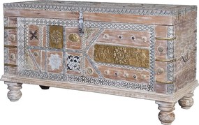 Stary biały pień z drewna mango