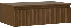 Mexen Rivel szafka łazienkowa podumywalkowa 80 cm z blatem, 1 szuflada, ryflowana , orzech - 91A20-08023-1-BFC86