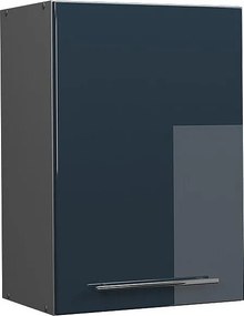 Szafka ścienna ciemnoniebieski wysoki połysk 50x34.1x72 fame-line