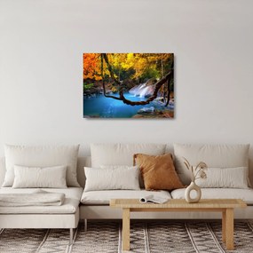 Obraz na szkle - Wodospady w Azji (70x50 cm)
