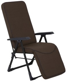 Fotel ogrodowy z podnóżkiem Modena Kwadrat Plus Black Edition H047-04PB PATIO